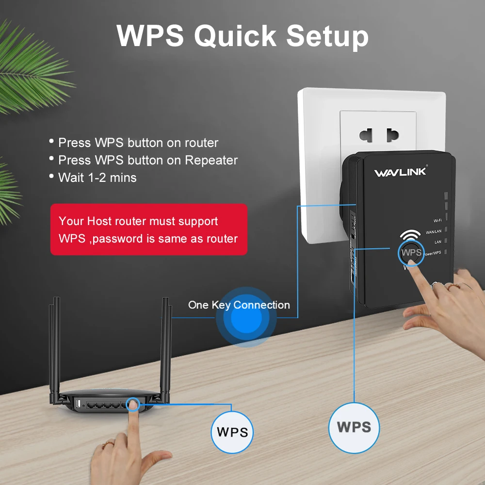 Усилитель сигнала Wi Fi Wavlink AC750 5 ГГц 750 Мбит/с|Беспроводные роутеры| |