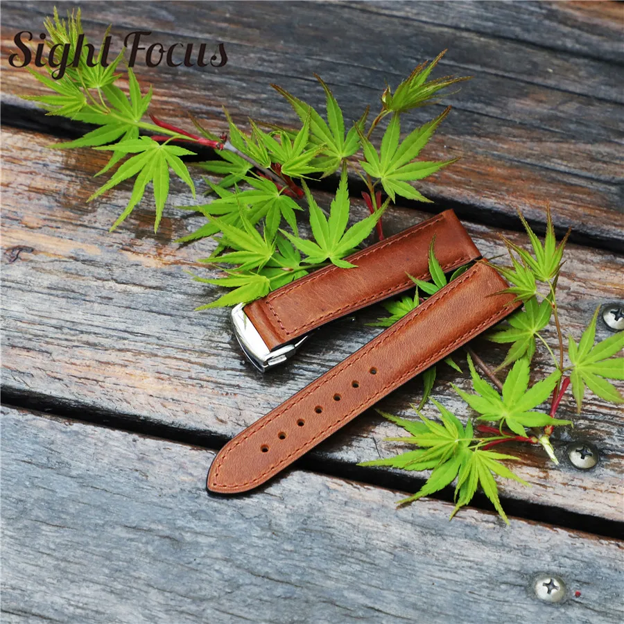 Cinturini Per Orologi In Pelle Pull Up Da 20Mm 22Mm Per Omega Speedmaster Hamilton Rolex Tudor Seiko Blacpain Cinturini Per Orologi Bronzo Crazy Horse