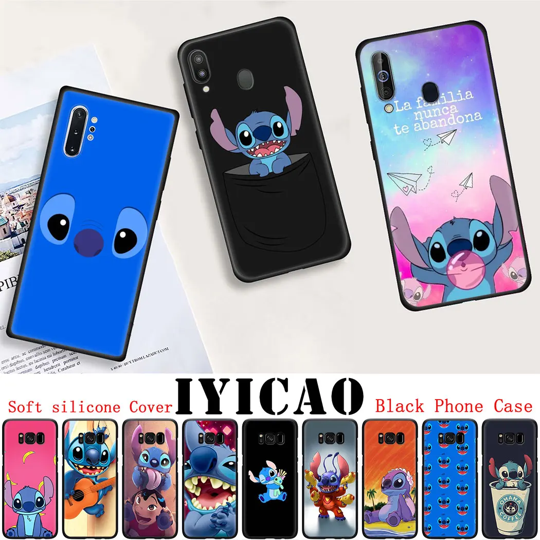 Мягкий силиконовый чехол для Samsung Note 8 9 S6 S7 Edge S8 S10 10 Plus S10E черный телефона Lilo Stich Ohana