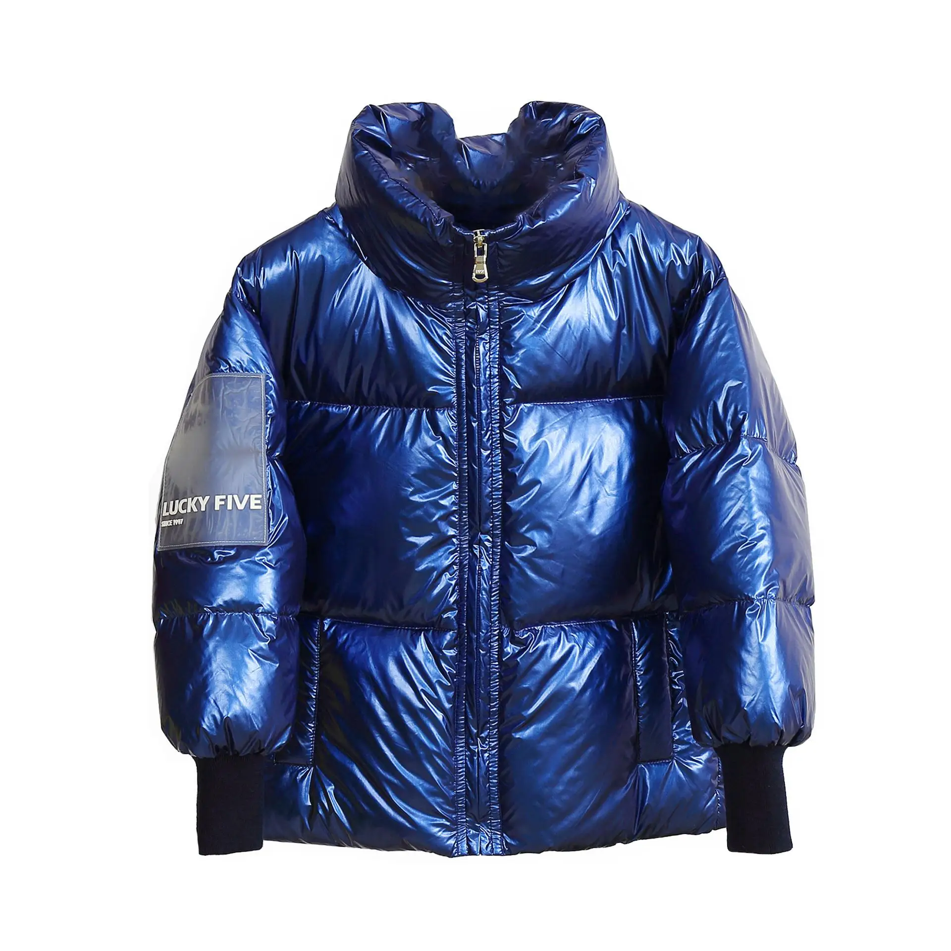 Kids winter jacket Duck Down Jacket waterproof Snowsuit Silver Outdoor hooded Boys girls coat Children Hooded Parka clothing - Цвет: blue
