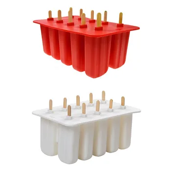 

Silica Gel Ice Cream Mould sicle Mold Ice Tray Puck sicle Mold Ice Cream 10 with silicone mold high quality