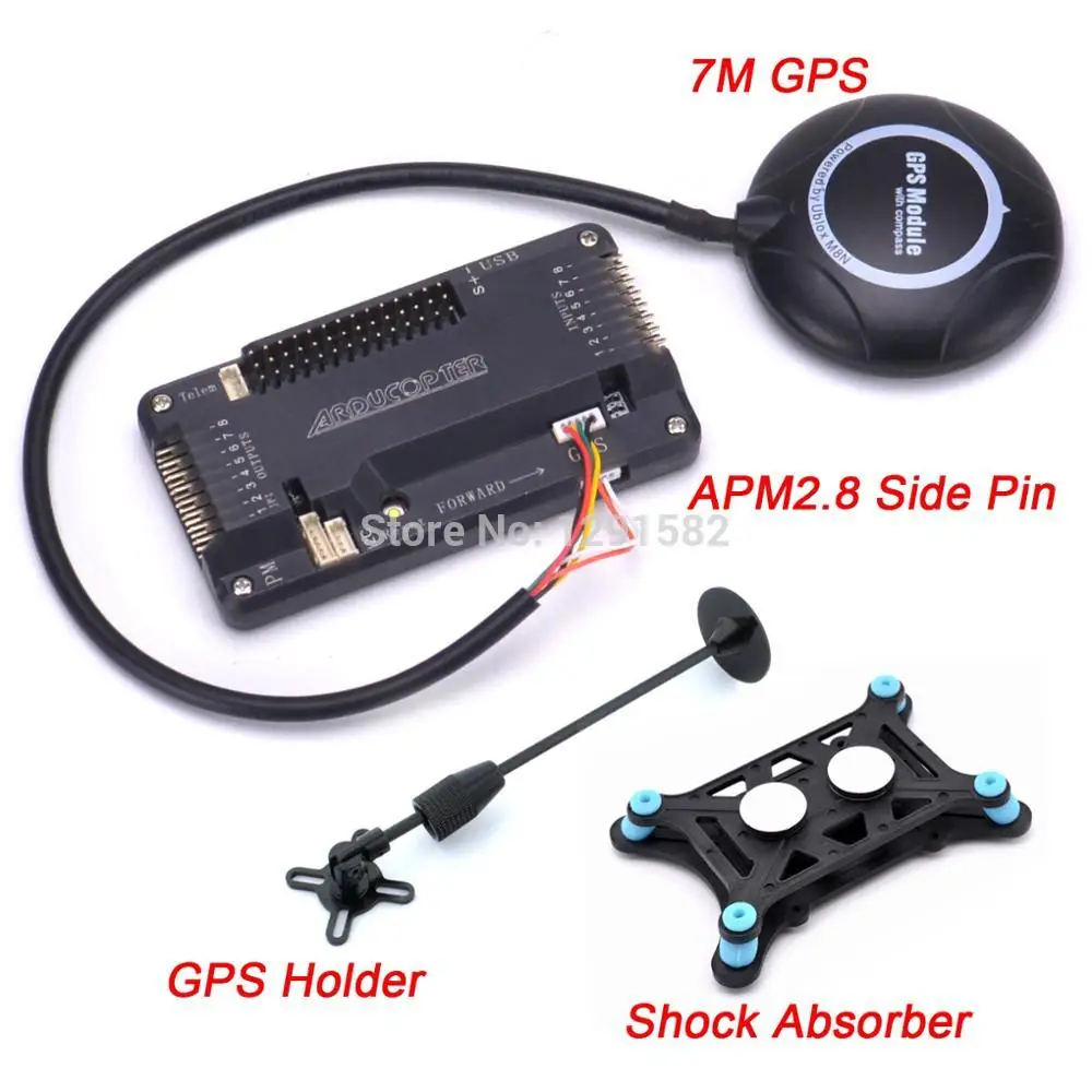 full set with 7M GPS APM2.8 APM 2,8 ardupilot Контроллер полета M8N 7M gps встроенный компас для радиоуправляемого мультикоптера F450 S550 - Цвет: full set with 7M GPS