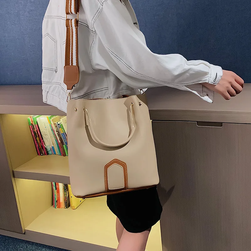 

2019 Large Capacity Fashion Korean-style Students Women's Versatile Simple Shoulder Bag Shoulder Popular New Style Handbag Bucke