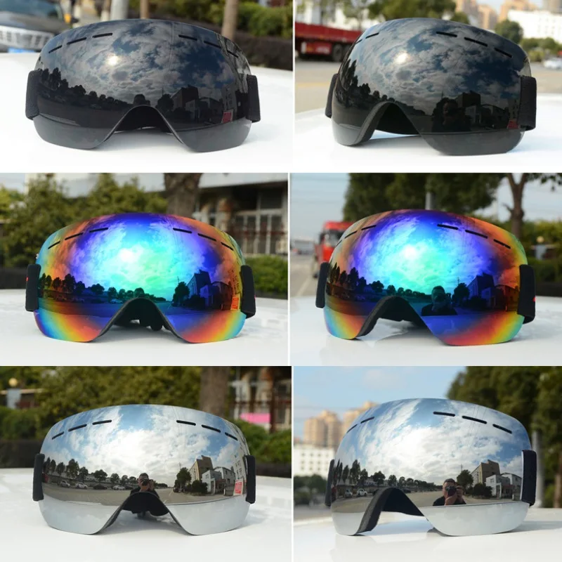 Уличные лыжные очки двухслойные UV400 противотуманные ветрозащитные большие Лыжные маски очки лыжные унисекс снежные сноубордические очки