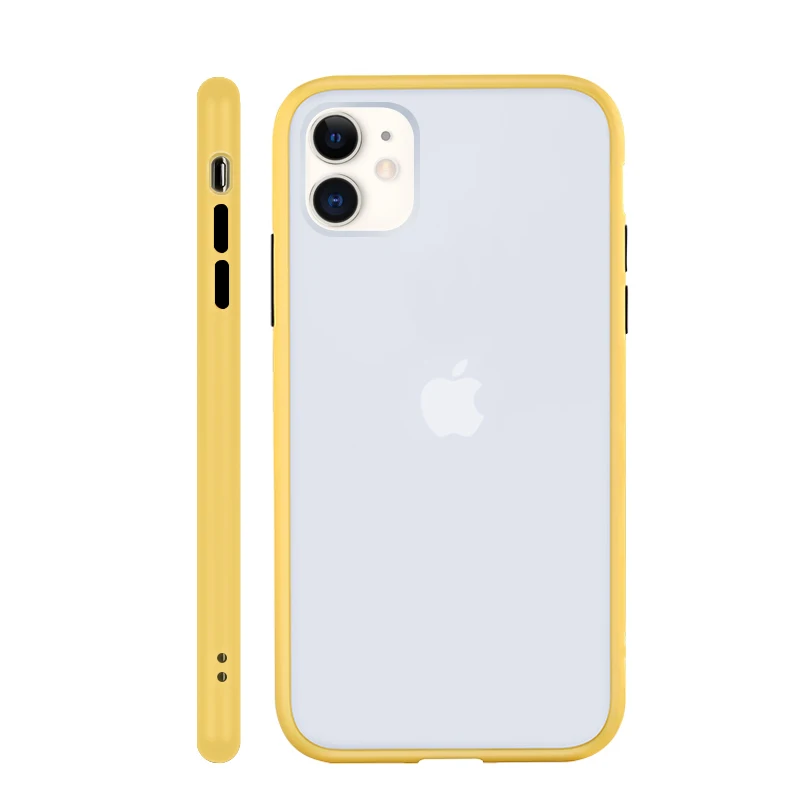 Mint Simple Matte Bumper Phone Case for iphone 11 Pro XR X XS Max 12 13 6 8 7 Plus Shockproof Soft TPU Silicone Clear Case Cover