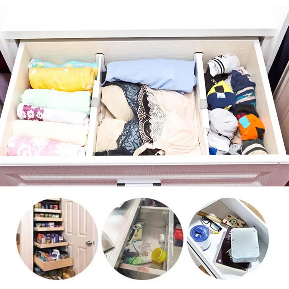

Adjustable DIY Grids Drawer Separator Divider Board Household Bedroom Tools Storage Drawers