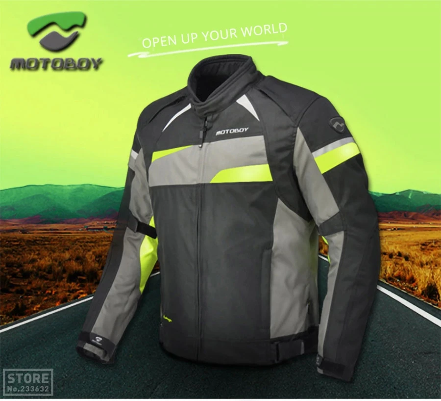 MOTOBOY мотоциклетная куртка с защитой от ветра Водонепроницаемый упор для гоночного мотоцикла Куртка Светоотражающий, для мотокросса куртка Костюмы в Китае(стандарты CE, защитный Шестерни