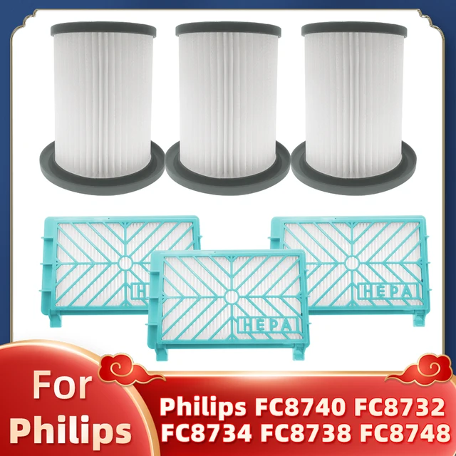 Hepa Filter Replacement For Philips FC8732 FC8734 FC8736 FC8738 FC8740 FC8748 Vacuum Cleaner Spare Parts Accessories Set C