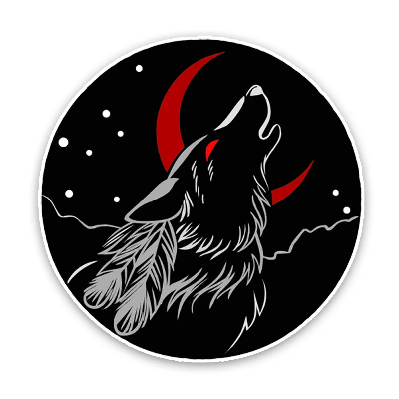 

Fashion Angry Cartoon Wolf Lovely Colored Lovely Car Stickers Waterproof Bumper Boot Decals PVC 14cm X 14cm