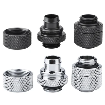 

2Pcs Flexible Two-Touch Fitting Tube Connector G1/4 Thread Brass Adapter With Silicone Ring For PC Water Cooling Accessory