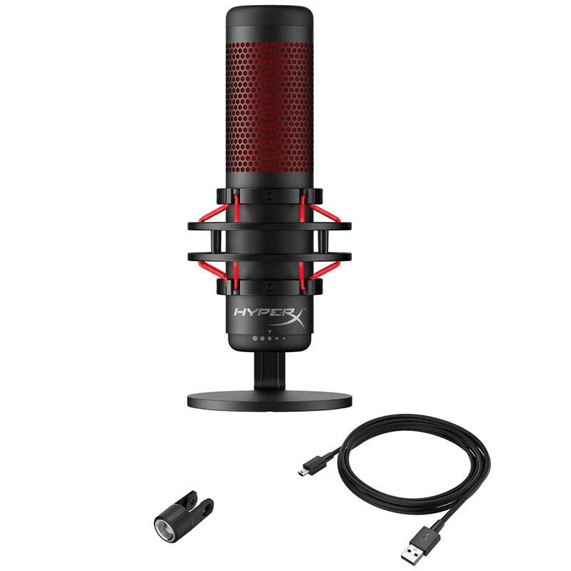  Kingston HyperX QuadCast Gaming Microfone Professional Computer Microphone Live Migrofono Detachabl