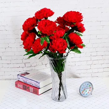 

Hot Selling Model Boutique 8 Head Peony Bundle of Artificial Flower Living Room Bedroom Decoration Wedding Table