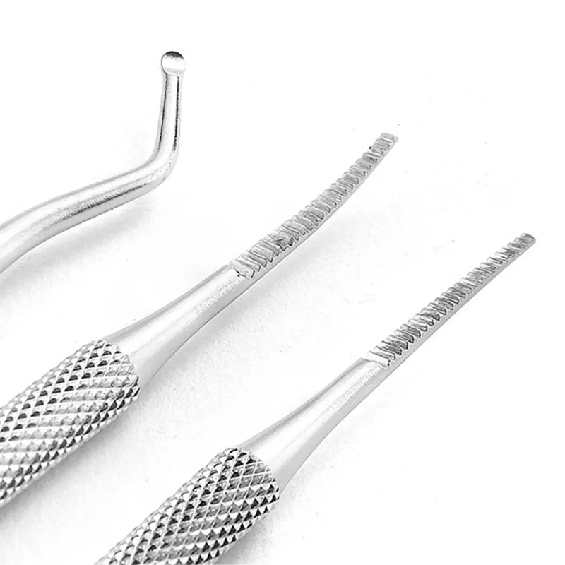 Ingrown toenail correction tool Stainless Steel Toe Nail File Foot Nail Care Hook Ingrown Double Ended Ingrown Toe Correction Lifter File Manicure Clean Tool