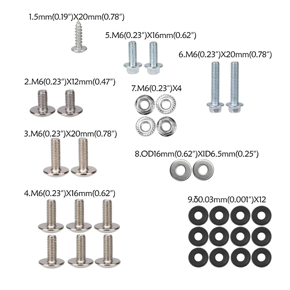 Fairing Screw Set Plastic Panel Bolts For Pit Dirt Bike For Honda CRF70 Motorcycle (2)