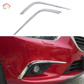 

Front Head Fog Light Cover Trim Stickers FogLamp Eyebrow Eyelid Decoration frame car styling For Mazda 6 Atenza M62014- 2018