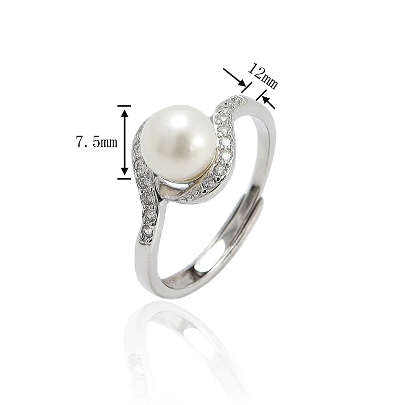 Buy Clara White Pearl 6.5cts Sterling SIlver Round Ring for Women At Best  Price @ Tata CLiQ