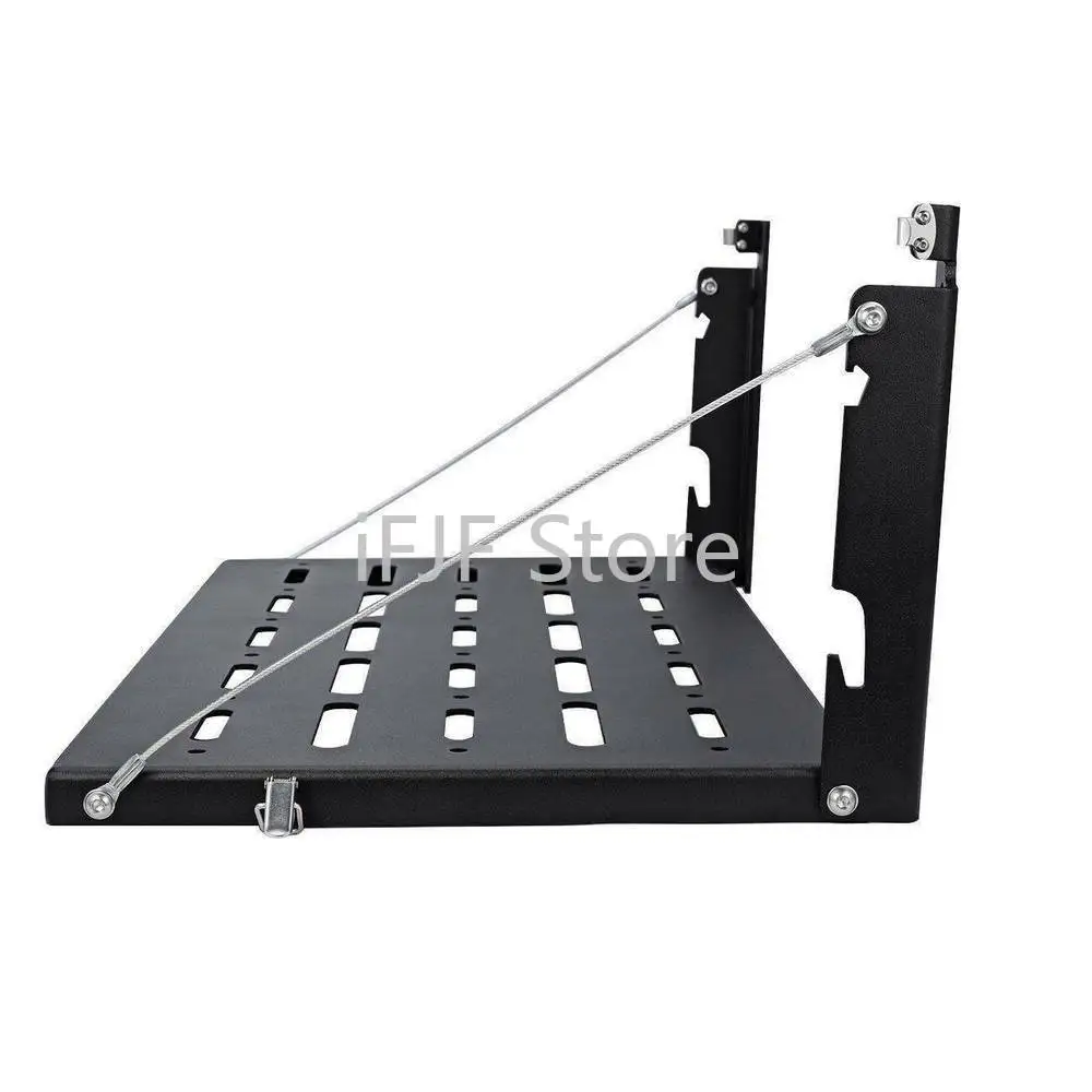 Tailgate Table for Jeep Wrangler 2007-2018 JK JKU Black Aluminum Alloy Foldable Multifunction Shelf Support Up to 75lb