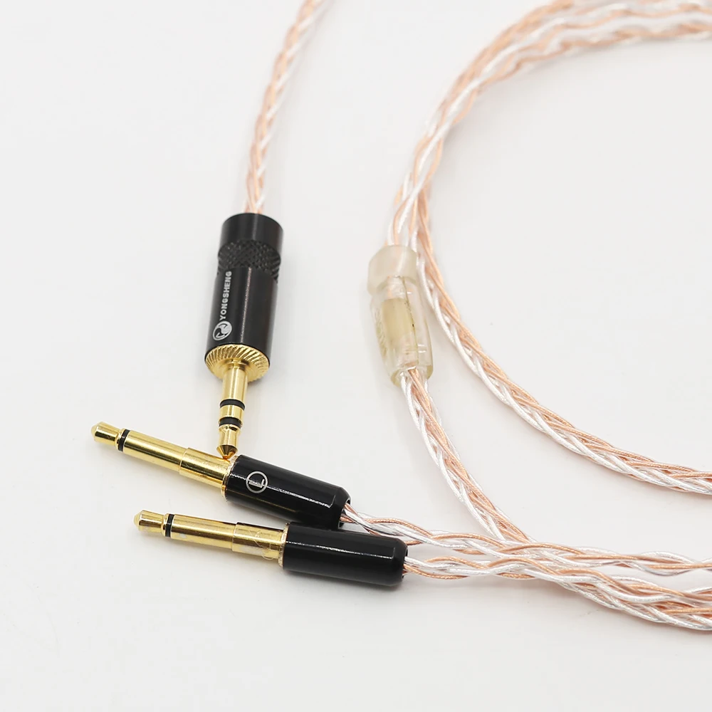 Audiocrast 8cores Headphones Cable 3 5 stereo Audio Plug Audio Upgrade Cable For Meze 99 Classics Focal Elear