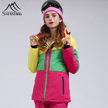 

SAENSHING Women Waterproof Ski Jacket Snowboard Sportswear Breathable Warm Winter Girls Snow Jacket Skiing And Snowboarding