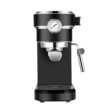 

15bar Semi-automatic Espresso Coffee Machine Household Coffee Maker With Milk Steam Function Black Color 220V 850W