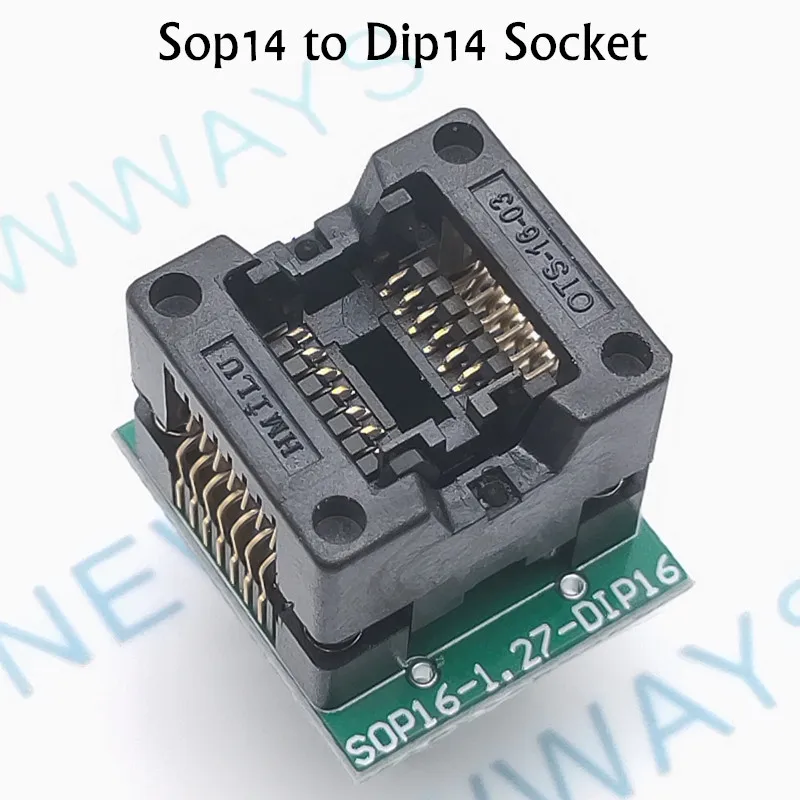 

Sop14 change to dip14 ots-14-1.27mm cnv-sop-ndip16-14p programmer adapter