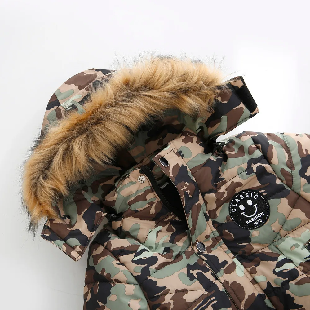 Coat Children Winter Jacket Coat Boy Jacket Warm Hooded Kids Clothes Zipper Pocket Coat Casual Outerwear Autumn Winter Overcoat