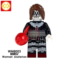 The Horror Movie Dead Walking Ghost Rider Эдварда Ганнибала Салли лампа «Yagami» Скелет одной продажи строительные блоки детские игрушки подарки - Цвет: Коричневый