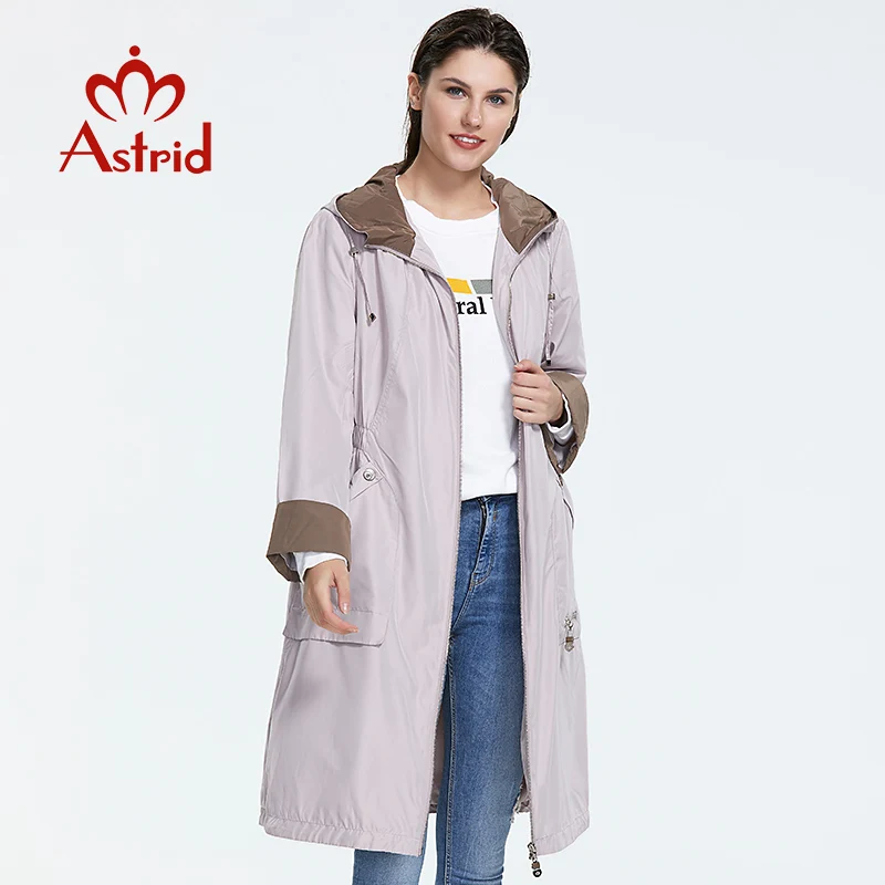 Beste Astrid 2019 Nieuwe Vrouwen Trenchcoat Lente Lange Hooded Effen Kleur Jas Lichtgewicht Toevallige Dame Windscherm Collectie Als  1992