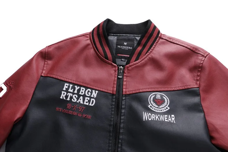 AliExpress Spring And Autumn Stand Collar plus Velvet Joint Washing PU Leather Coat Large Size Locomotive Leather Jacket Men's