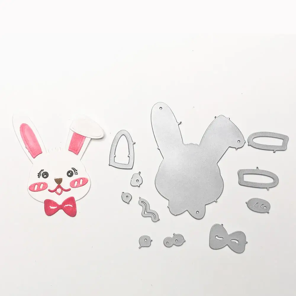 Cute Rabbit Metal Cutting Dies Silver Stencil For Scrapbooking Album Photo Paper Cards Crafts New 2019 Decorative Embossing | Дом и сад