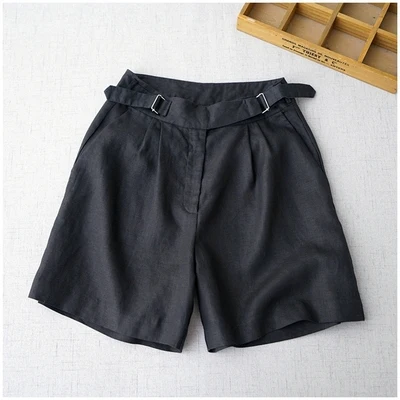 online clothes shopping Spring Summer Women All-match Loose Plus Size Comfortable Water Washed Linen Trousers Elastic Waist Wide Leg Shorts nike pro shorts Shorts