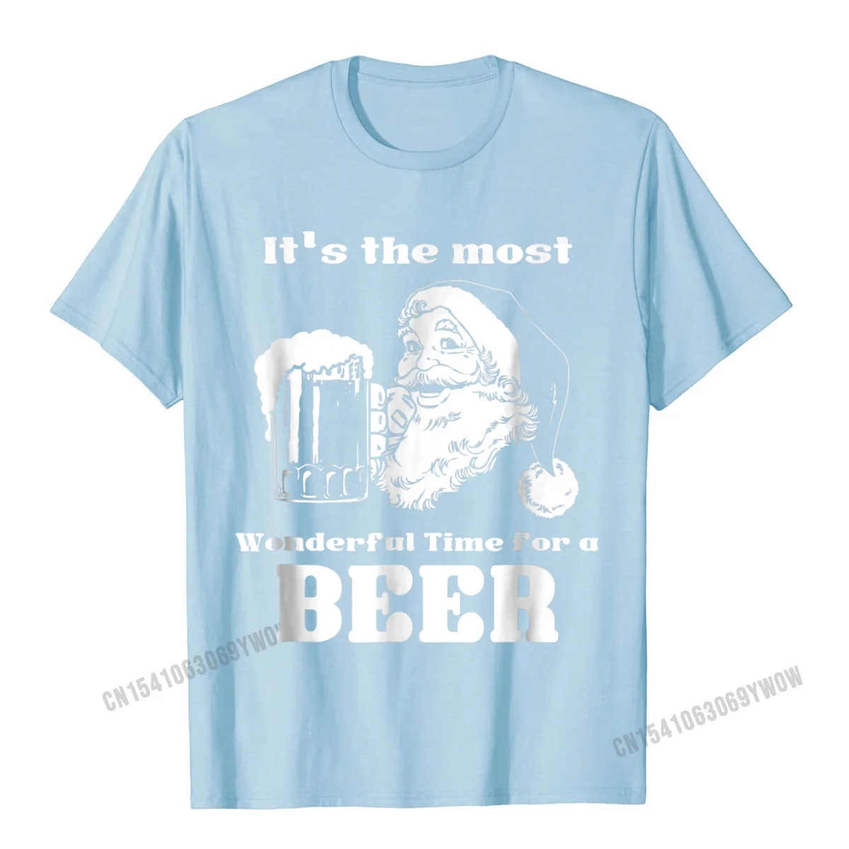 Fashionable Tops Tees Special Round Neck Slim Fit Short Sleeve Cotton Men T-shirts cosie Tee Shirts Drop Shipping Its the most wonderful time for a beer Christmas t-shirt__224 light