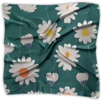 

NOISYDESIGNS Scarves for Women Fashion 2020 Printing Daisy Flora Scarf for Ladies Customize Flower Fresh Style Square Scarf
