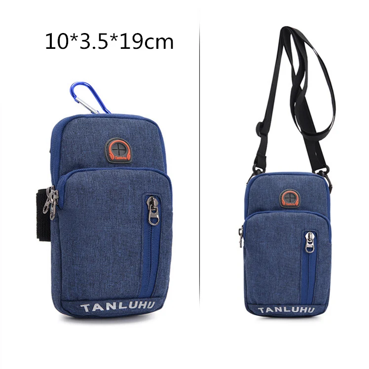 Navy Blue Arm Bag Vilead, водонепроницаемая Полиэфирная Сумка для бега на открытом воздухе, мужская, женская спортивная сумка для фитнеса, сумка для мобильного телефона с держателем для карт, сумка с отверстием для наушников - Цвет: Navy Blue Arm Bag