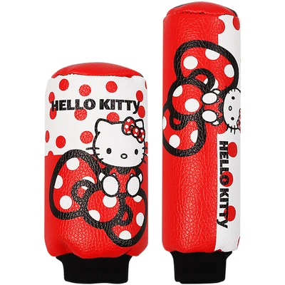Автомобильные аксессуары мультфильм розовый hello kitty Руль крышка натуральный каучук здоровый дышащий Универсальный 38 см - Название цвета: 2Peices