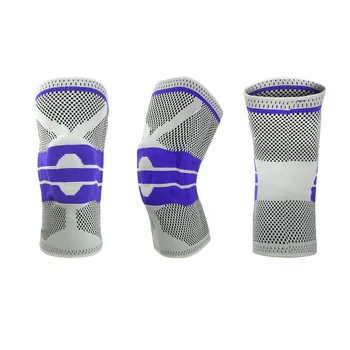 

Sports Knee Double Spring 3D Pads Silicone Non-slip Protect Knee Running Cycling Basketball Fitness Pads Sporting Goods MJ