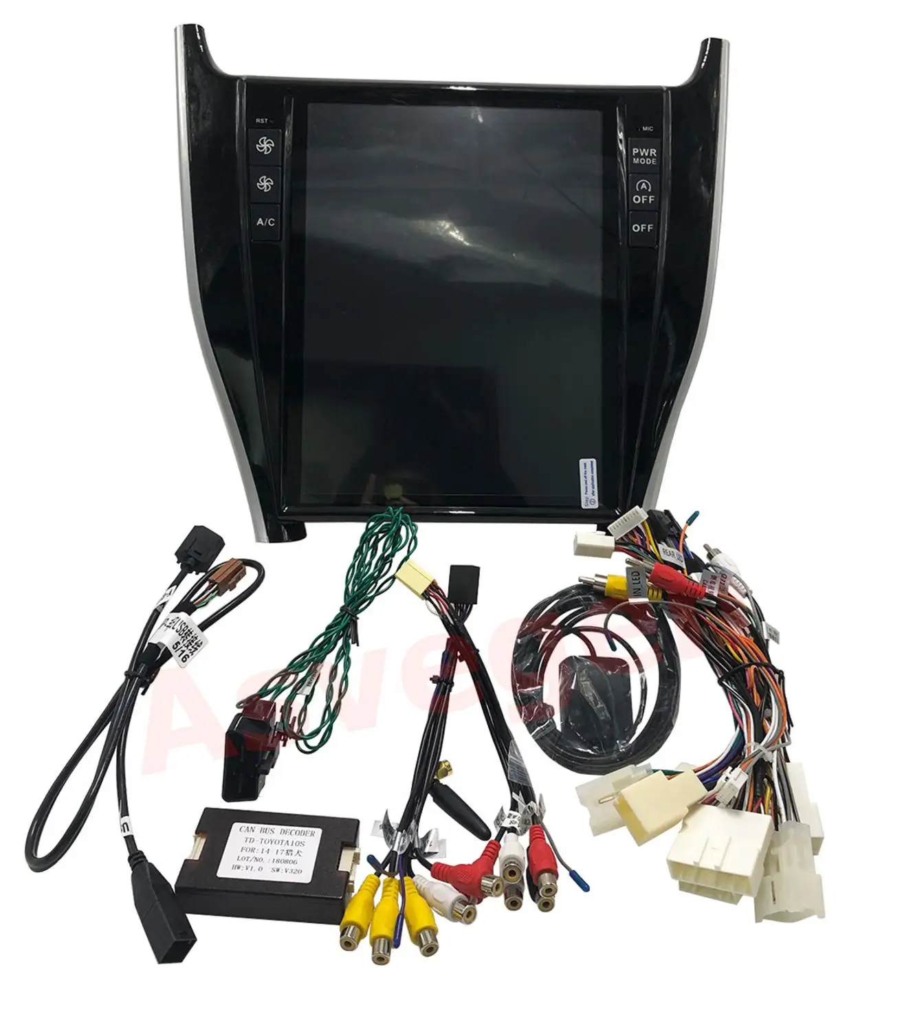 Вертикальный мультимедийный блок Tesla 12 1 дюйма для Toyota Harrier Player с Android 6 0 DVD стерео