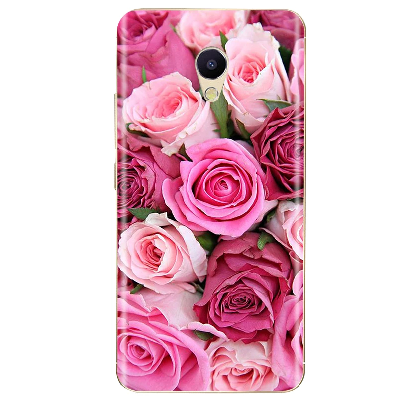 meizu phone case with stones lock Silicone Case For Meizu M5S Case Soft Silicone Cartoon Pattern Phone Case For Meizu M5S Case M 5S Cover Flower Bumper Coque Bags cases for meizu belt