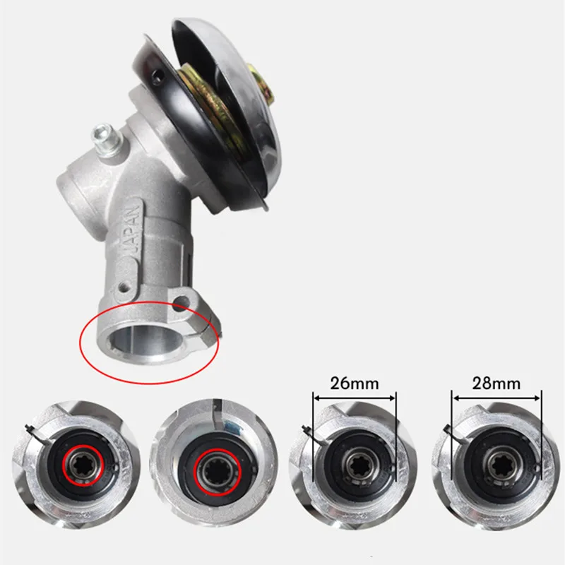 

26/28mm Diameter Trimmer Gearbox Brush Cutter Trimmer Replace Gear Head Gear-head Gearbox Garden Power Tools Set