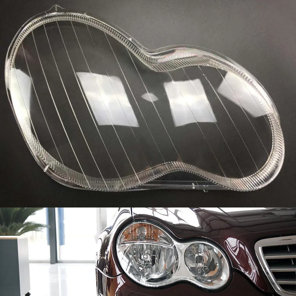 Headlamp Cover For Mercedes-Benz W203 C180 C200 C230 C260 C280 2001~ 2008 Car Headlight Lens Replacement Auto Shell