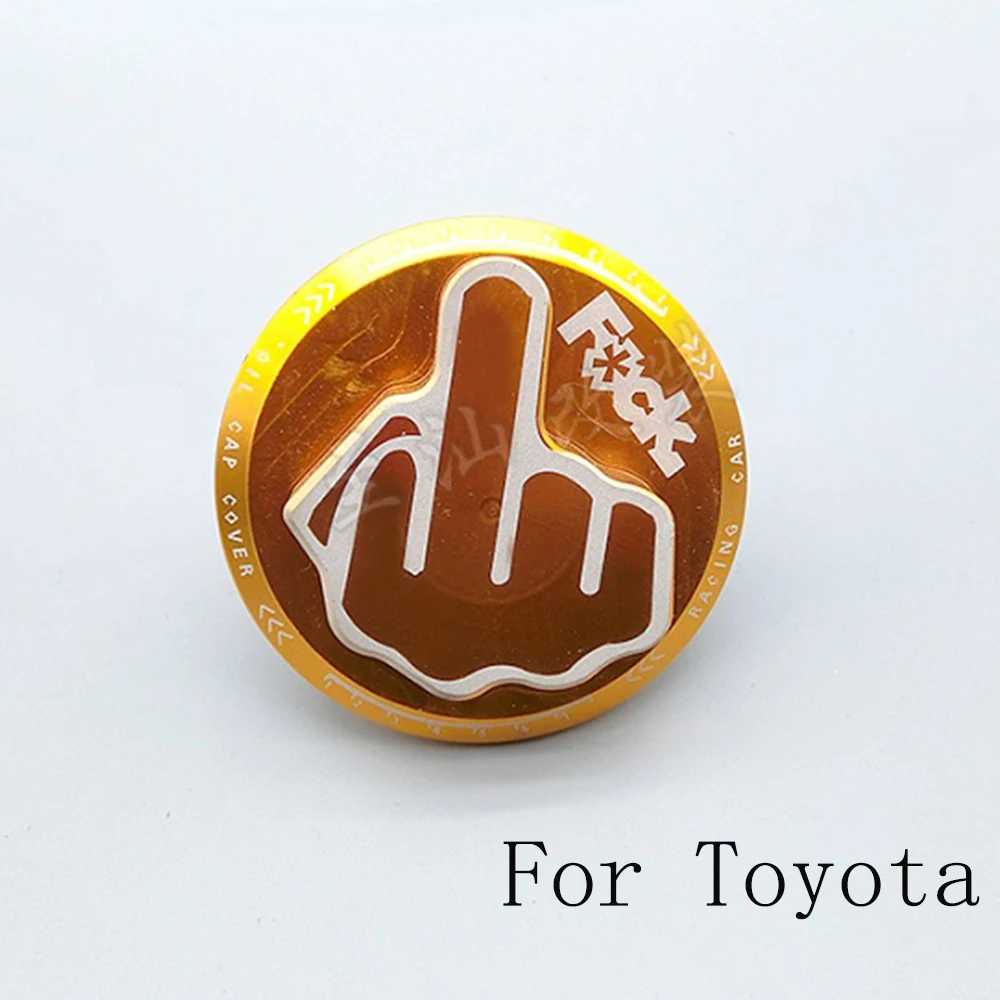 Toyota-Gold 4 цвета индивидуальное украшение машинное масло Топливный наполнитель заготовка Крышка бака Крышка для Toyota Honda Subaru - Цвет: Toyota-Gold