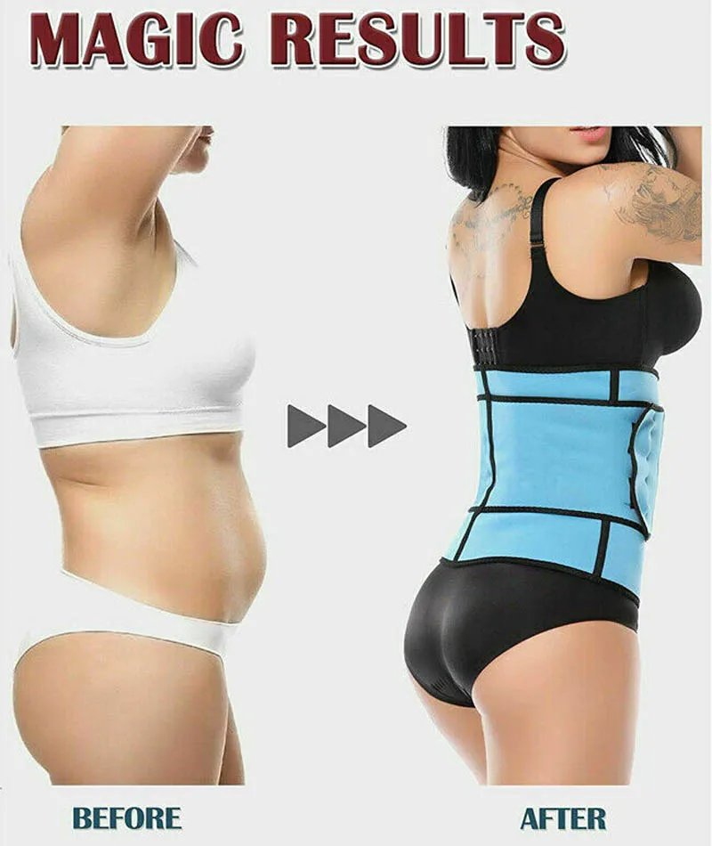 Adjustable waist trainer belt weight loss sweat band wrap fat tummy stomach sauna sweat belt body shaper yoga gym fitness