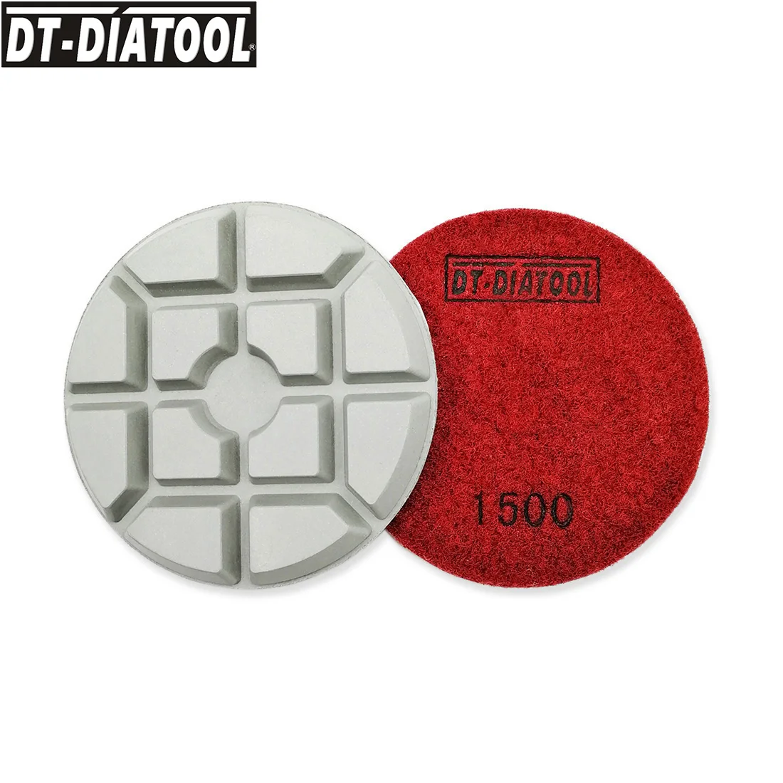 

DT-DIATOOL 9pcs Dia 100mm/4inch Grit#1500 Diamond Polishing Pads Resin Bond Concrete Sanding Discs For Repairing Concrete Floor