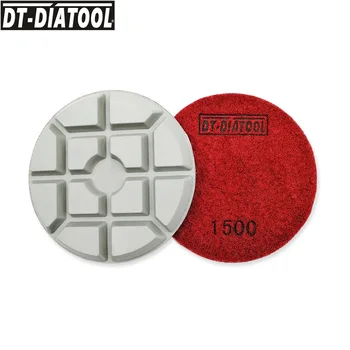 

DT-DIATOOL 9pcs Dia 100mm/4inch Grit#1500 Diamond Polishing Pads Resin Bond Concrete Sanding Discs For Repairing Concrete Floor