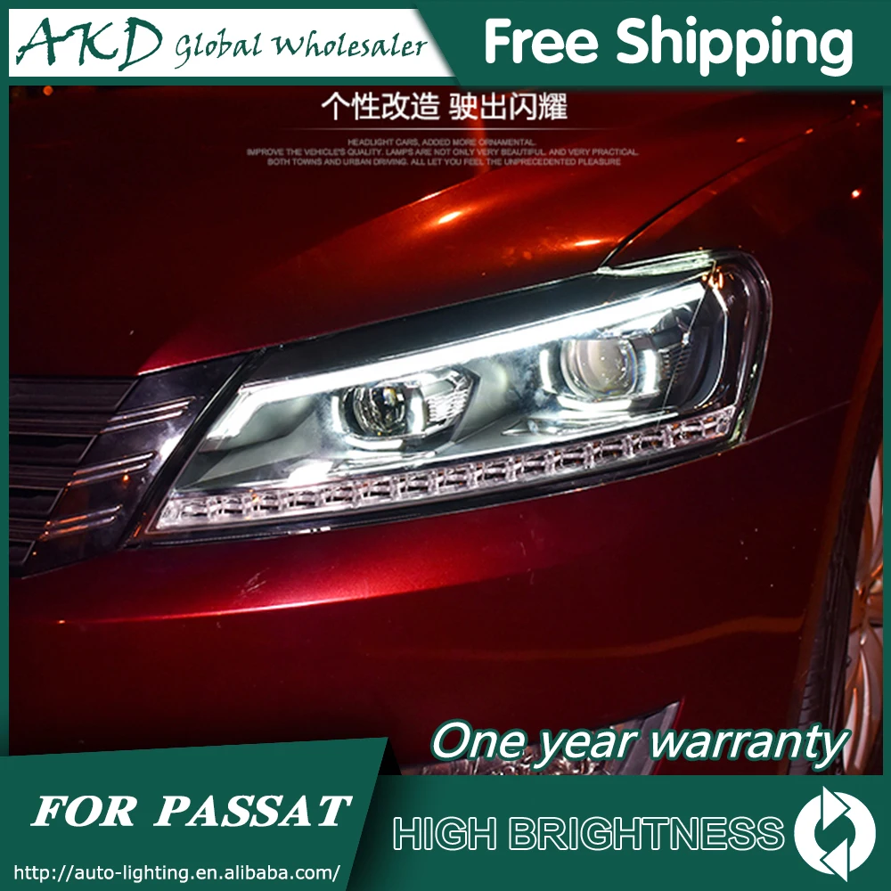 Headlights For VW Passat B7 20122016 Passat US DRL Day Running Lights