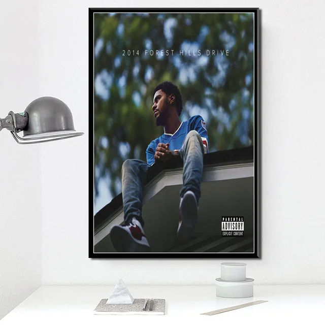 9 Hot J cole Poster Rapper Hip Hop Pop Music Album Star K.O.D Prints Art Canvas Oil Painting Wall Pictures Living Room Home Decor - Цвет: 9