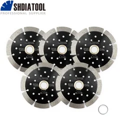 SHDIATOOL – lames de scie segmentées en diamant pressé à chaud, avec disque de coupe multi trous pour granit, marbre, pierre, carrelage, béton, 5 pièces 