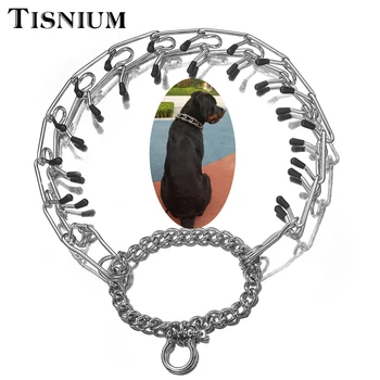 

Tisnium Pinch Collars Dog Chain Pet Supplies High Quality Stainless Steel Dog Leash Adjust Size Pet Dog Safety Training Rope