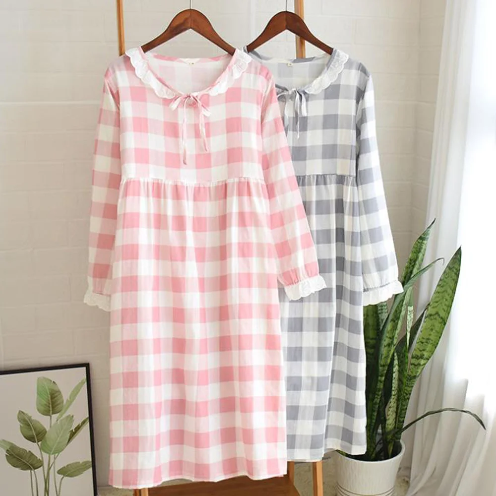 plaid sleep dress