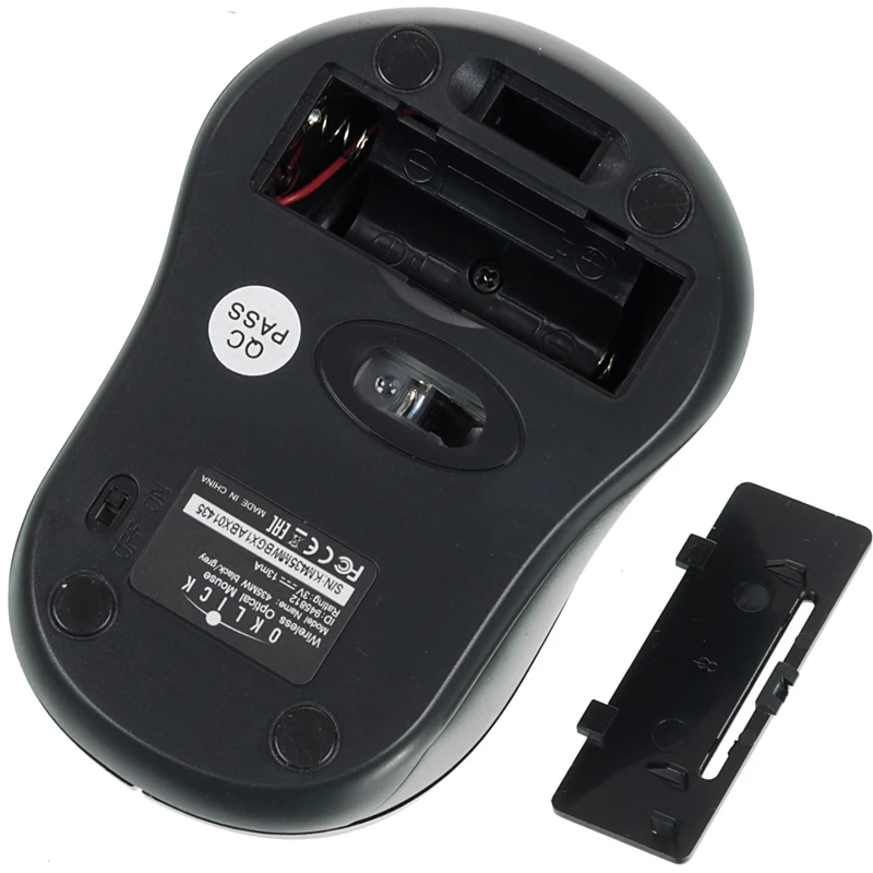 Мышь OKLICK 435MW, беспроводная, USB, серый и черный